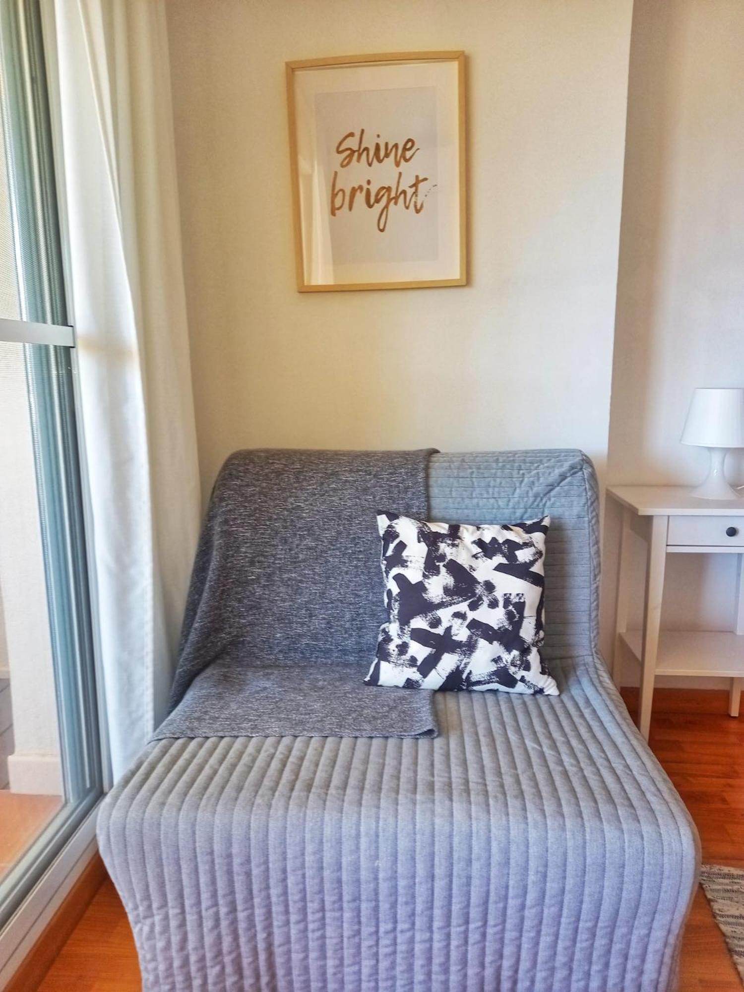 Calido Apartamento Con Gran Terraza Y Vistas A 600 Metros Del Mar 贝纳尔马德纳 外观 照片